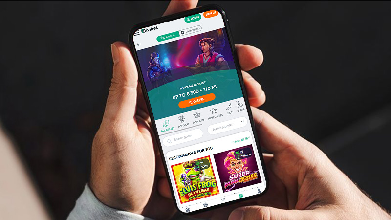 Снимка на екрана на мобилното приложение на Казино Ivibet