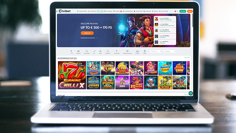 Снимка на главната страница на Казино Ivibet