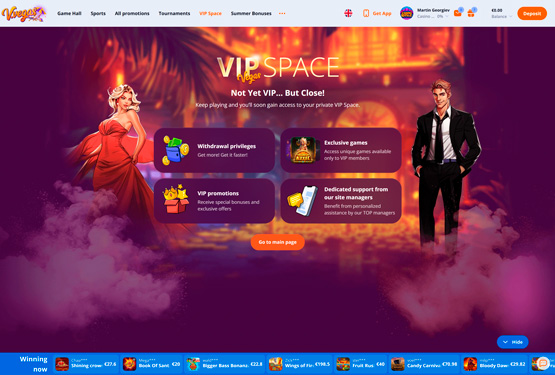 Опции за кешбек в Vulkan Vegas