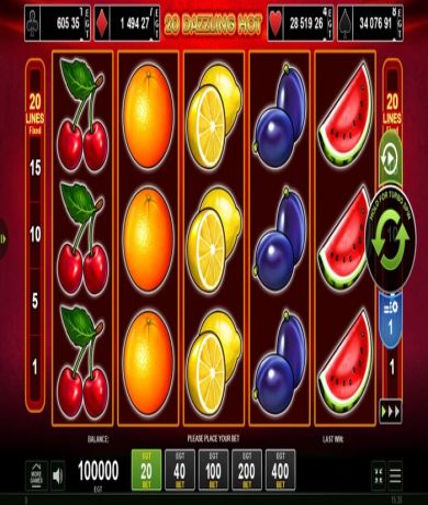 Играйте в 20 Dazzling Hot от Amusnet безплатно сега | Onlain Kazino BG